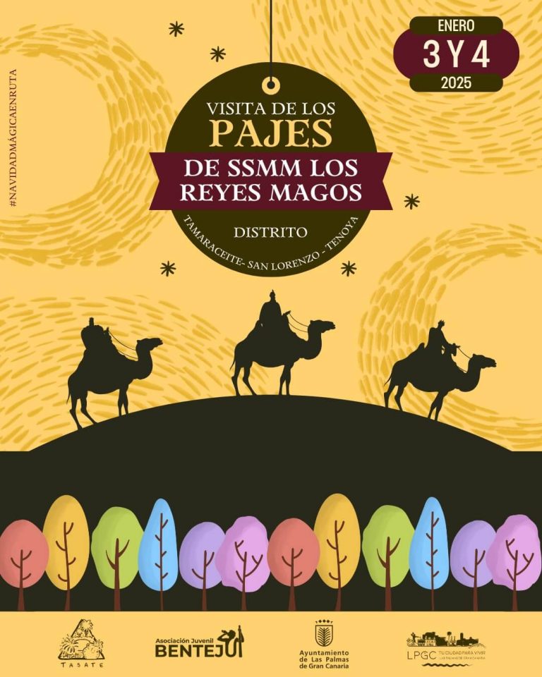 Los Pajes de SSMM Los Reyes Magos recorren el distrito Tamaraceite, San Lorenzo y Tenoya.